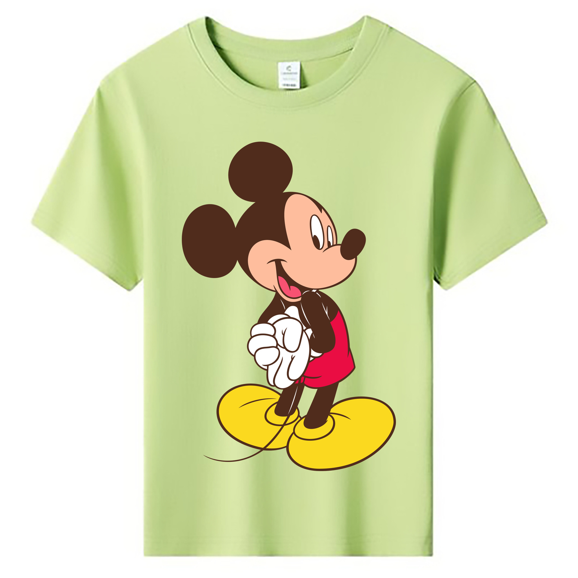 ミッキーマウス Mickey Mouse 綿100％キッズTシャツ（フロントプリント）